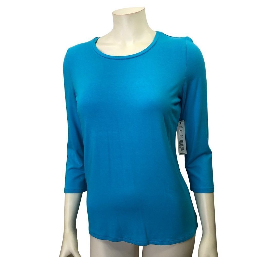 INVESTMENTS ESSENTIALS 3/4 SLEEVE KNIT‎ TOP SIZE SM NEW WITH TAG